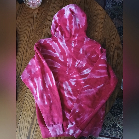 Jon Lauren Pink Tie-Dye Hoodie Youth S - Picture 3 of 3